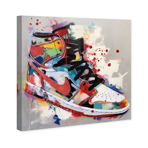 Wayfair Canvas Prints Paintings   Eirini Artsy Sneaker On Canvas Print 